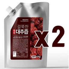 대용량 걸쭉한 전통 경산 대추즙 과육듬뿍 전통차, 2개, 1L 2개, 1L