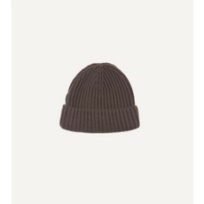 드레익스 Brown Cashmere Ribbed Knit Cap