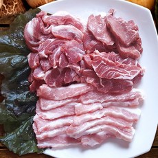 국내산 현지푸드 돼지고기 뒷고기 500g 4팩, 1box