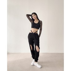 [방송댄스무대의상] 타원홀 X끈 섹시 밴딩조거