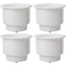 아마린 보트카 마린 Rv용 배수구가 있는 플라스틱 컵 음료 캔 홀더에 10Pcs 함몰 드롭 흰색, 10개