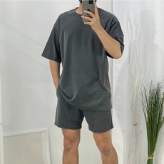 피그먼트반팔반바지세트