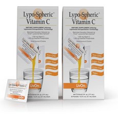 리브온 리포좀 비타민C 1000mg 30팩 (2박스) 액상 개별 포장 리포솜 리포소말 리포조말 리포스페릭 아스코르브산 캐나다 직구 LivOn Liposomal Vitamin C, 171ml, 2개