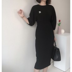 [아이보리 당일배송] 소매 벌룬 하객 봄 결혼식 H라인 롱원피스