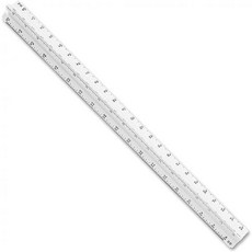 STAEDTLER 방안자 직자 제도자 자 쇠자 스테들러 12인치 건축가 삼각형 눈금98719 31BK Q1274754, 1개