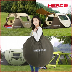 헐크 고급형 텐트 5-6인용 대형 원터치 자동 캠핑 텐트 캠핑용품, 05.HERC텐트오픈형빅5-6인용(브라운)