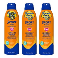 바나나보트 울트라 스포츠 울트라 미스트 선스프레이 SPF 50 6oz X 3개입, 170g, 3개