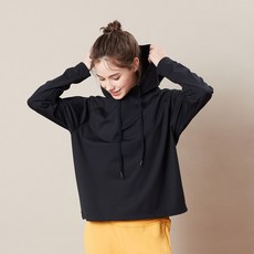 MPG 승인X 베이직 루즈핏 후드 긴팔티_MKMSLTLS01(BLACK)