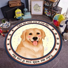 강아지매트 애완동물 매트 방수, *01 원직경 60cm(그림 강아지 60cm)