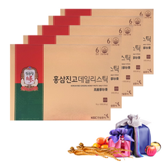 정관장 홍삼진고 데일리스틱 10g * 20포 (5박스)- 부모님 가족 감사 명절 추석 생일 선물 엄마 아버지 수험생 여 남 성 건강 50대 60대 70대 80대 진세노이드 쇼핑백