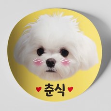반려동물 스티커 주문 제작 강아지 고양이 애완견 애완묘 얼굴, 색상1, 3.유광코팅방수지, 사이즈 원형 45×45mm(20개)