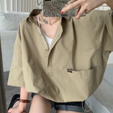 어반레이디 켈라딘 여성 카라 바스락 루즈핏 셔츠 스포티 아웃도어 반팔운동복 아노락티셔츠