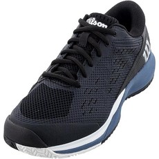 Wilson 남성용 러쉬 프로 에이스 테니스화 화이트/화이트/펄 블루, 10.5, Black/China Blue/White