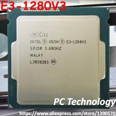 인텔 제온 프로세서 E3-1280V3 CPU 3.60GHz 8M LGA1150 쿼드코어 E3 1280 V3 E3-1280 V3 E3 1280V3, 한개옵션0
