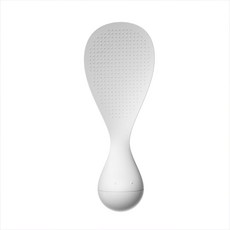 LEQILE-12뒤집어지지 않는 숟가락 텀블러 밥숟가락 붙지 않는 밥 주방 스탠드밥숟가락, 식품 등급 플라스틱, 1개, White