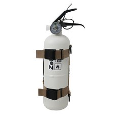 차량용 소화기 KFI인증 국가검증, 화이트+브라운 스트랩, 1개, 1kg