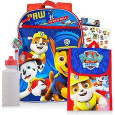Paw Patrol 어린 이용 배낭 － Paw Patrol 6 종 세트에는 Deluxe 16 배낭 스낵 핸드백 물병 등이 포함됩니다. (Paw Patrol 배낭 및 도시락), 본상품