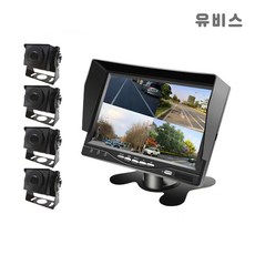 AHD 화물차 버스 4채널블랙박스 후방카메라, 7인치 + 카메라 사각4개