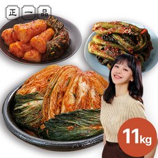 [KT알파쇼핑]강성연 수려한 김치 3종 (포기 7kg+총각2kg+갓2kg) 총11kg