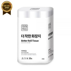 더 착한 무형광 화장지 3겹 30M 30롤 1개 휴지 두루마리, 30개