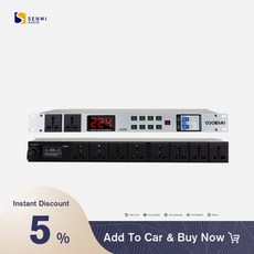 타이머 화면 파티용 홈 오디오 LED 스위치 디스플레이 채널 가라오케 8 장비 전원 순차, HS5-BR-220V-EU-plug