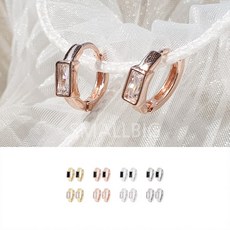 실버사각링귀걸이