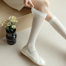 해피비 시스루 니삭스 여자 시수루 여성 패션 봄 반양말 양말 여름 무지(2P세트)