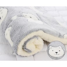 애완 동물 수면 매트 강아지 침대 고양이 털 담요 패드 플리스, 2.Grey Bear, C.61X41CM, 1개