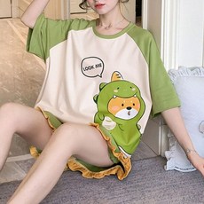 [오너클랜] 여름 반팔잠옷 여성 파자마세트 홈웨어 실내복 반바지