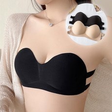 [1+1] 노와이어 오프숄더 브라 브라탑 브라렛