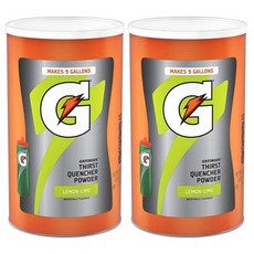 Gatorade Thirst Quencher Powder Lemon Lime 게토레이 써스트 퀜쳐 파우더 레몬 라임 76.5oz(2.16kg) 2팩, 2.16kg, 2개