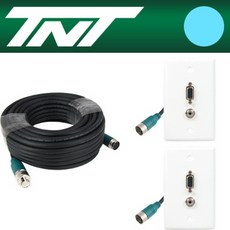  TNT RGB+스테레오 월 플레이트 분리형(배관용) 케이블 25m 변환케이블/dp케이블/영상케이블/dvi케이블/9핀케이블/dvi변환젠더/hdmi케이블/4k케이블/sata케이블/모니터케이블, 단일 모델명/품번 