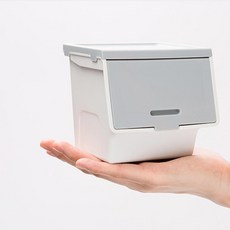 국산 미니 플라스틱 비즈 퍼즐 과자 차 커피 티백 보관 보관함 정리함 다용도일상수납함, 아이보리, 1개