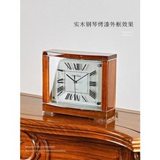 탁상 시계 무소음 클락 테이블 인테리어 디자인 디지털 알람 자명종 풍람정 독일 헴러 거실 가정용 경차용 석영대 정음대, 01 사진색