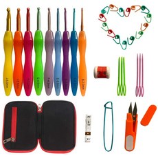 뜨게실 Crochet Hook Set with Ergonomic Handles for Extreme Comfort Super comf
