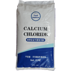 [염화칼슘] 식용염화칼슘25kg 식품첨가물 두부응고 과수원 제설용 대용량, 1포, 25kg