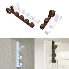 문틀걸이 행거 문에거는 모자걸이 방문 옷걸이 파티션 가방걸이, 5단-화이트, 1개