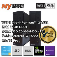 엔와이컴퓨터 10TH HC-N6405S-S2TWG3+10PRO+주변기기(G6405/32GB/SSD256GB+4TB/GT1030/WIN10PRO) - g6405