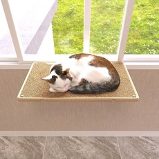 큐브플래닛 윈도우 고양이 선반 해먹 캣워커 캣선반 (창문 창틀에 설치하세요!), 대형 선반, 그레이