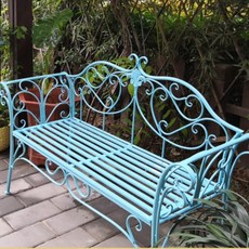 야외 철제 벤치 포토존 의자 엔틱 2인용 발코니 정원 테라스 마당 베란다 카페