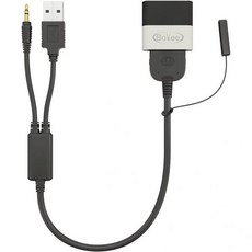 BMW용 Y USB AUX iPod 통합 케이블이 포함된 Bovee 1000 차량용 통합용 미니 쿠퍼 무선 블루투스 자동차 키트, BMW용 Y USB/AUX iPod 통합 케이블이 포함