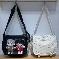 지오몽 메신저 이타백 크로스 백 아이돌 인형 보관 가방 오비츠 PVC 투명 가방 데코백
