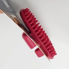 힘없는 강아지 털 관리 루프핸들 고무 브러쉬 엉킨털제거, 1개