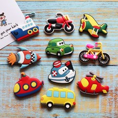 입체 냉장고 스티커 십이지 자석 스티커 아침 창조적 개성 귀여운 마그네틱 스티커 북유럽 세트, 교통수단 한 세트 10매, 중