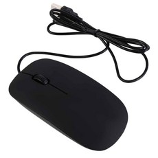 광학 블랙 화이트 게이밍 초박형 유선 마우스 USB 마우스용 노트북 1200dpi PC 컴퓨터, Black