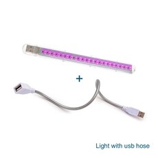 솔라랩 온실 USB 5V LED 성장 조명 전체 스펙트럼 식물 램프 유연한 호스 실내 꽃 모종 수경, 2) Light with usb hose