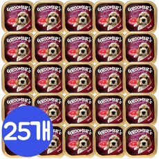 그루머스 사각캔 오리고기 100g x 25캔/모든연령/강아지사료/애견간식/애견영양, 25개