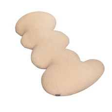 웨이브베개 귀여운 웨이브 포옹 베개 긴 스트립 클립 다리 머리 받침 동반 수면 침대 임산부 측면 생일 선물, [02] brown, 1개