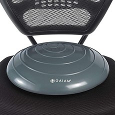 Gaiam 밸런스 디스크 워블 쿠션 와사비 가정용/사무실/어린이 의자용 코어 훈련 기구, 회색