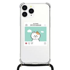 조이비즈 LG 엘지 V50S V50 V40 V30 G8 G7 X4 X6귀여운 강아지 고양이 스타그램 심플 목걸이 폰스트랩 젤하드 투명 핸드폰 케이스 휴대폰